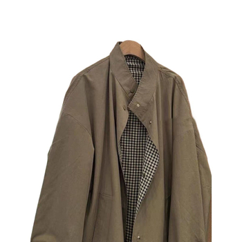 Γυναικείο trench παλτό μεσαίου μήκους — βαμβακοειδής μίξη, πολυεστερική ύφανση, σταθερός γιακάς, μανίκια τύπου πριγκίπισσας, Άνοιξη 2025