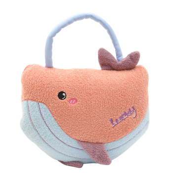 Leisure House карикатурна кит възглавница-одеяло, покрив от къса плюш, пълнеж PP памук, двойно използване като автомобилно одеяло