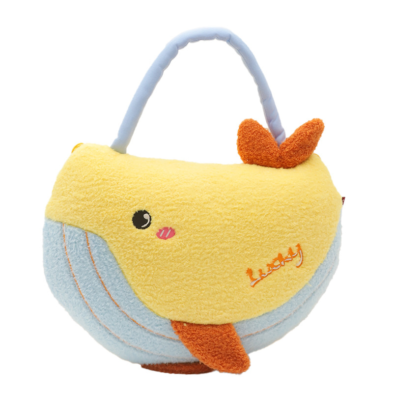 Leisure House карикатурна кит възглавница-одеяло, покрив от къса плюш, пълнеж PP памук, двойно използване като автомобилно одеяло