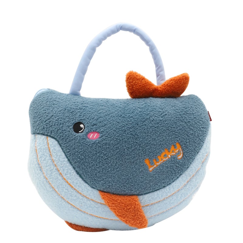 Leisure House карикатурна кит възглавница-одеяло, покрив от къса плюш, пълнеж PP памук, двойно използване като автомобилно одеяло