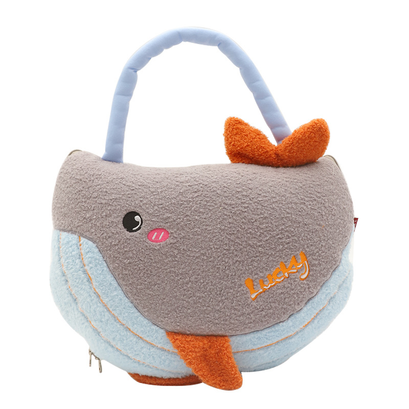 Leisure House карикатурна кит възглавница-одеяло, покрив от къса плюш, пълнеж PP памук, двойно използване като автомобилно одеяло