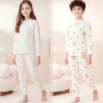 Σετ πιτζάμες για παιδιά από 100% βαμβάκι, unisex, με σχέδιο καρτούν, για παιδιά 3–8 ετών