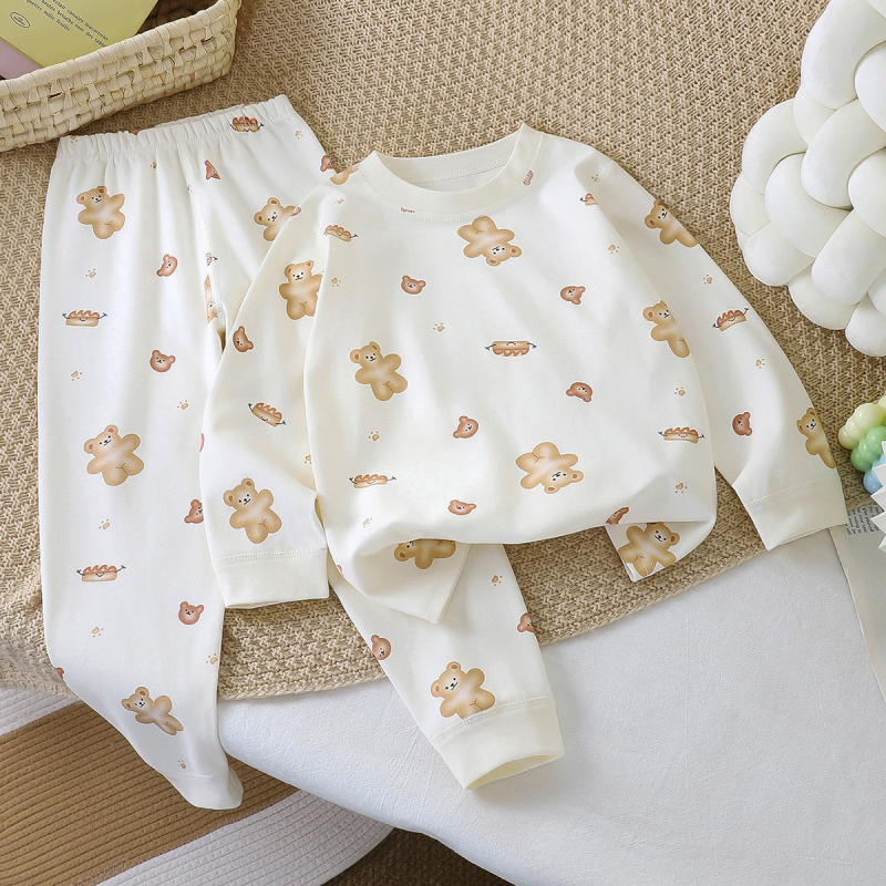 Σετ πιτζάμες για παιδιά από 100% βαμβάκι, unisex, με σχέδιο καρτούν, για παιδιά 3–8 ετών