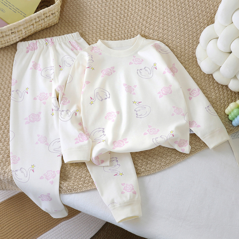 Σετ πιτζάμες για παιδιά από 100% βαμβάκι, unisex, με σχέδιο καρτούν, για παιδιά 3–8 ετών