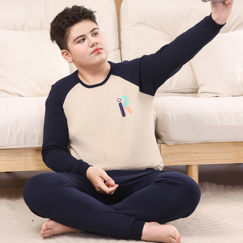 Dječji pamučni termo komplet za jesen-zimu, 100% pamuk, okrugli vrat, unisex