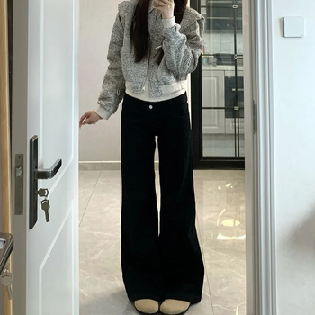 Džíny s voľnými širokými nohami, vysokým pásom, denim 50–70% bavlna, zips a viaceré vrecká