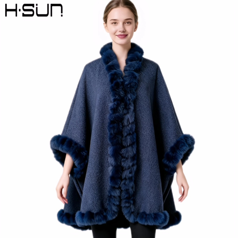 Șal de iarnă pentru femei, poliester, țesătură warp, Jacquard, stil pulover-mantelă