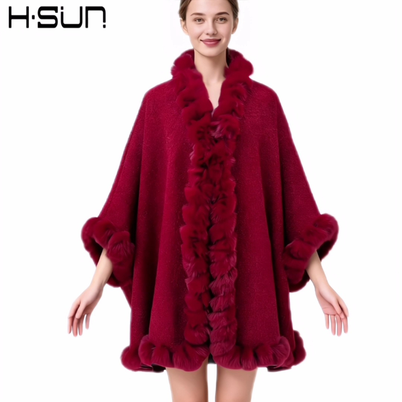 Șal de iarnă pentru femei, poliester, țesătură warp, Jacquard, stil pulover-mantelă