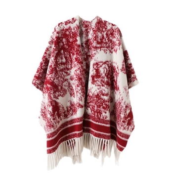 Dviejų pusių šalis kinų stiliuje su tintų tapyba, kašmyro imitacija, poliesteris, warp audimas, tie-dye