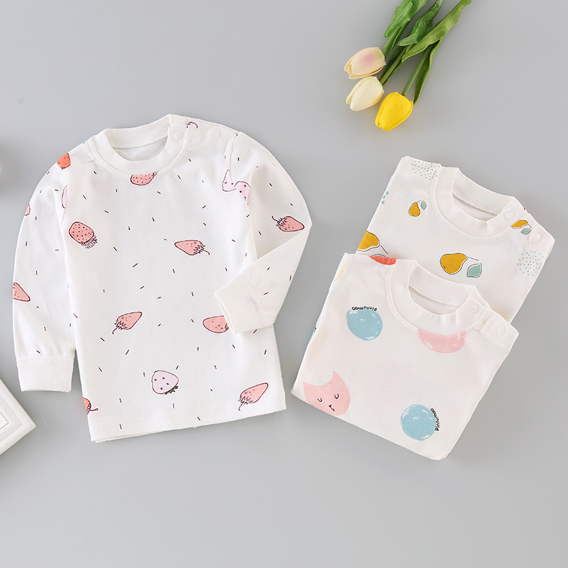 Tricou interior din bumbac pentru bebeluși, mânecă lungă, guler rotund, 100% bumbac, finisaj moale, unisex, Puzzle Cat