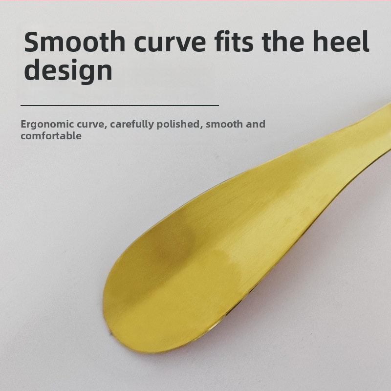 Brass shoe horn with puller, portable household tool, model XB-2989 7/50, daily casual style