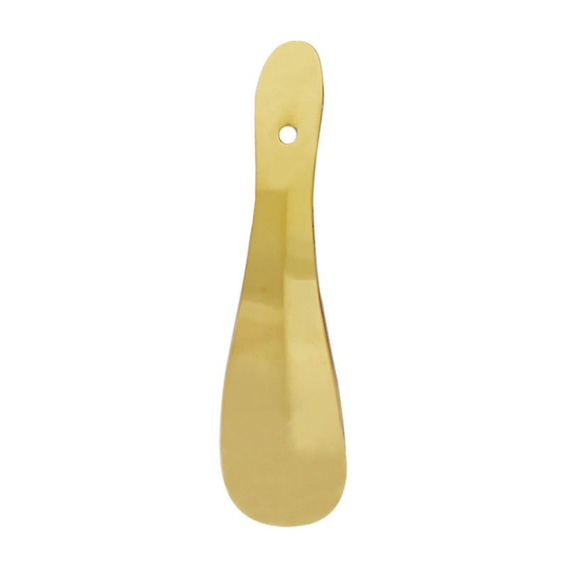 Brass shoe horn with puller, portable household tool, model XB-2989 7/50, daily casual style