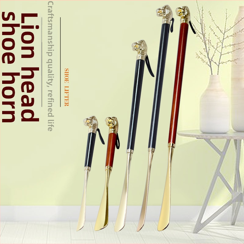 Ilga batų spirta su metalinio lydinio galva liūtas ir arklio galva, Zodiako motyvai, medinis rankenėlė, model XD-2305