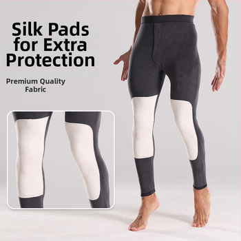 Vyriski šilti vilnos-silko termošortai su aukštu juosmeniu, dviejų sluoksnių fliso pamušalas, kelio apsauga