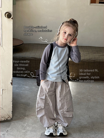 Detské tričko z Lyocellu, brúsovaný mäkký povrch, unisex, okrúhly výstrih, 3–8 rokov