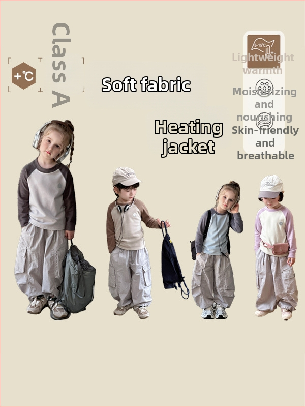 Detské tričko z Lyocellu, brúsovaný mäkký povrch, unisex, okrúhly výstrih, 3–8 rokov