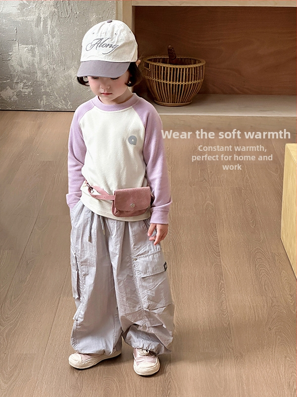 Detské tričko z Lyocellu, brúsovaný mäkký povrch, unisex, okrúhly výstrih, 3–8 rokov