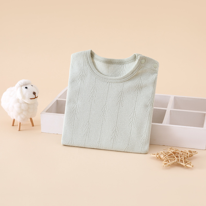 Бебешки топ с дълги ръкави, 100% памук, унисекс, кръгла яка, новородени 0–1 година