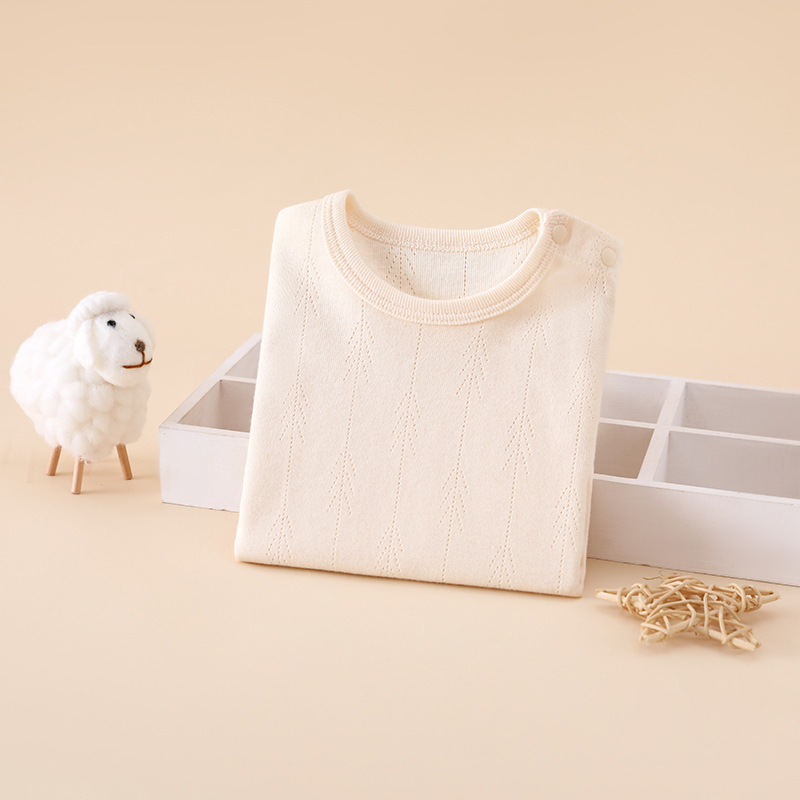 Бебешки топ с дълги ръкави, 100% памук, унисекс, кръгла яка, новородени 0–1 година