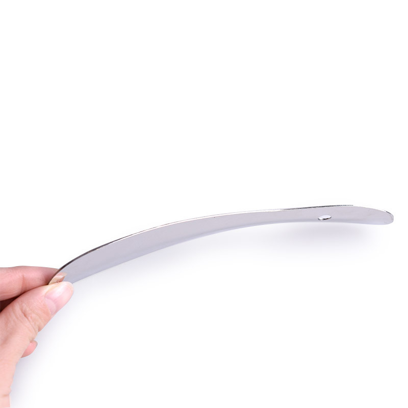 XB-1230 nerūdijančio plieno shoehorn, tiesus dizainas; stilius: figūra, kasdienis casual; medžiaga: nerūdijantis plienas; savybės: be lenkimo, be rūdijimo