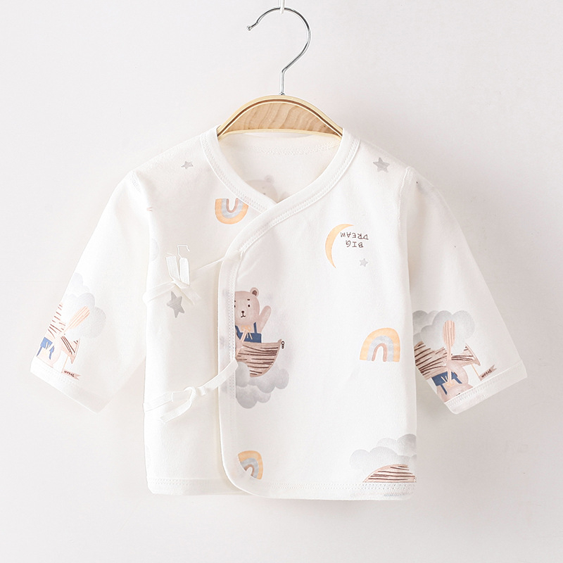 Νεογέννητο κορμάκι βάσης από 100% βαμβάκι, με στρογυλό λαιμό, χωρίς κουκούλα, ύφασμα με τραχιά υφή