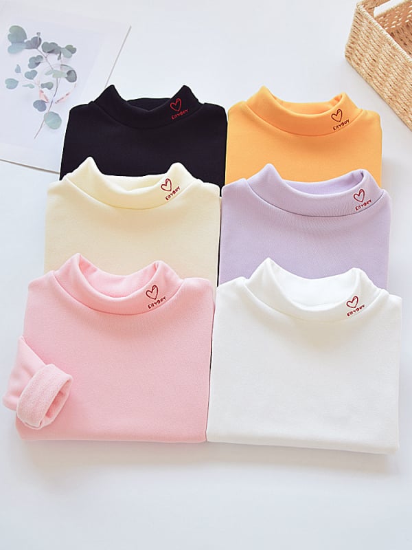 Alapréteg hosszú ujjú felső, fleece béléssel, DeRong anyag, 95% regenerált cellulóz rost, 3–8 éves gyermekek számára, őszi 2024, K-stílus