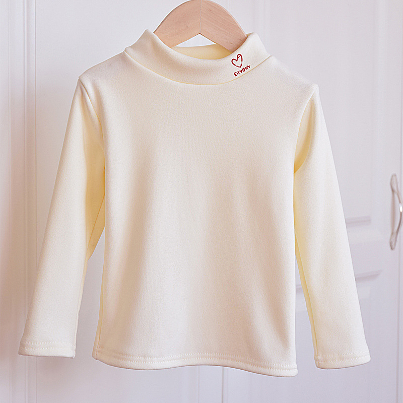 Alapréteg hosszú ujjú felső, fleece béléssel, DeRong anyag, 95% regenerált cellulóz rost, 3–8 éves gyermekek számára, őszi 2024, K-stílus