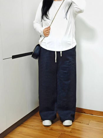 Γυναικείες παντελόνες ίσιας γραμμής με φλις επένδυση, ελαστική μέση, πολυεστέρας-σπαντέξ, κορεατικό casual στυλ, χειμώνας 2025