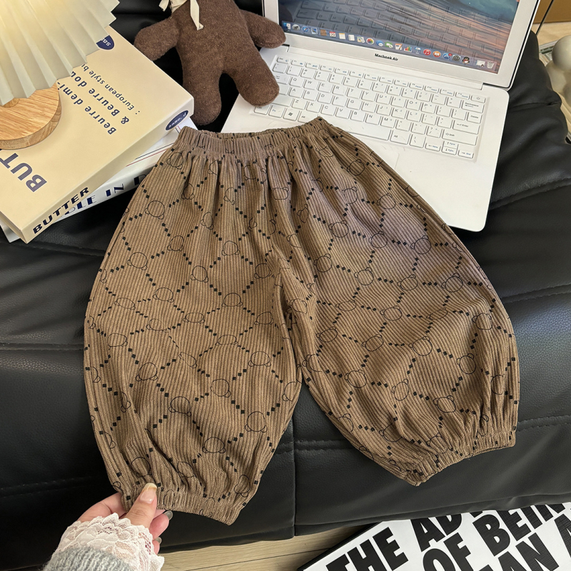 Dječje hlače za djevojčice s točkicama, 100% poliester, srednji pojas s elastičnim trakom, otvoreni prepona, mekana završna površina