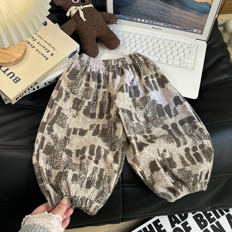 Dječje hlače za djevojčice s točkicama, 100% poliester, srednji pojas s elastičnim trakom, otvoreni prepona, mekana završna površina