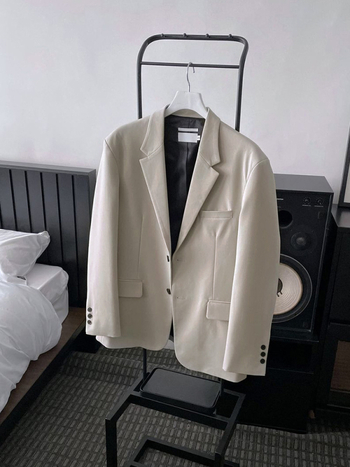 Kaheosaline ülikonnakomplekt, Korea stiilis retro laia lõikega, kerge äri stiil, suveväljaanne 2024, puuvillase jaatsetaat segu, 70.1% atsetaat