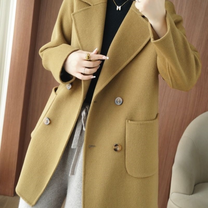 Chenille női kabát, japán-koreai casual stílus, 3/4-es ujjú, rövid fazon