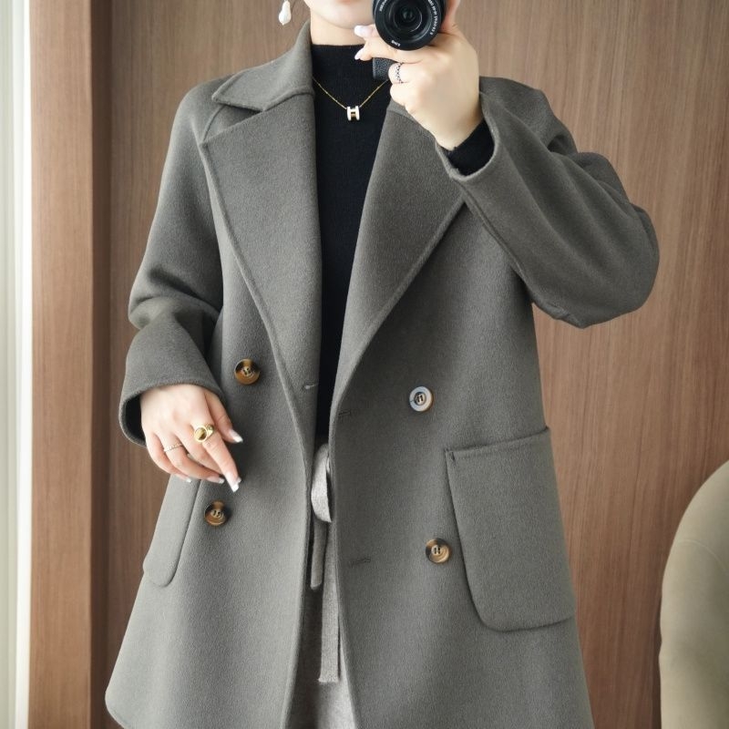 Chenille női kabát, japán-koreai casual stílus, 3/4-es ujjú, rövid fazon