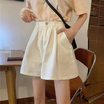 Casual široke hlače s visokim strukom, 3/4 duljine, tkanina PVC–poliesterska smjesa, mikroelastičnost