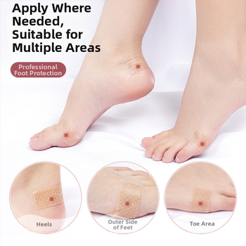 Silikoninė kulno pleistras, kvėpuojanti, atspari nusidėvėjimui, 0,3 mm storio, tinkama aukštiems kulniams