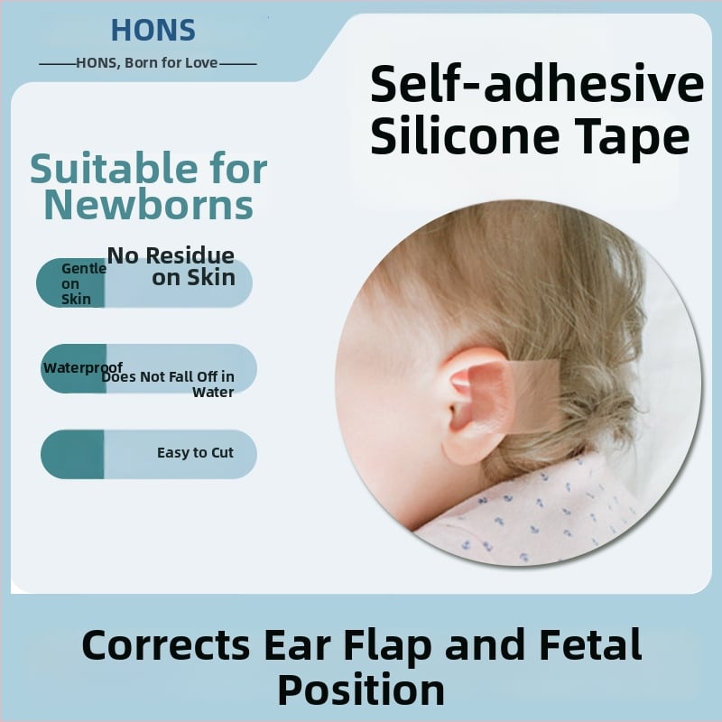 Silikono gelio ausų koregavimui skirta juostelė kūdikiams ir vaikams – fiksavimo pleistras iškyšusioms ausims