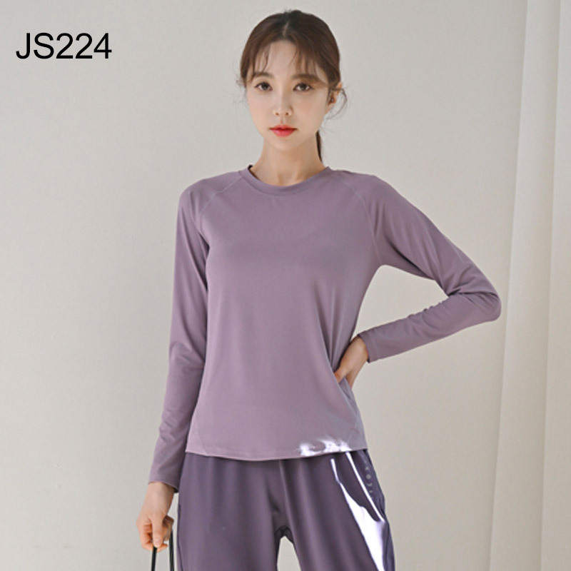 Женски двукомпонентен спортен комплект, бързосъхнещ и дишащ, дълъг ръкав топ и панталони, полиестер-еластан плат, есен 2025 издание, ежедневен стил