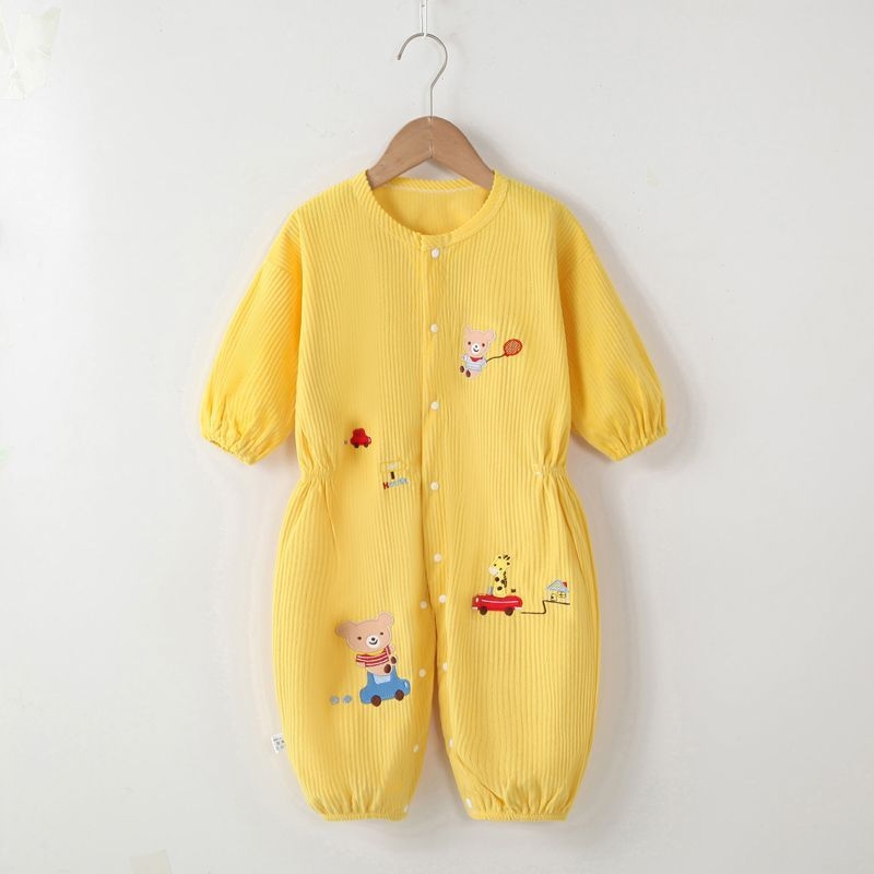 Egyrészes overál csecsemőknek corduroy anyagból, Cartoon mintával, Uniszex, 1–3 éveseknek, Biztonsági osztály A