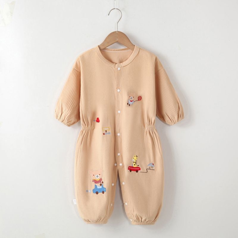 Egyrészes overál csecsemőknek corduroy anyagból, Cartoon mintával, Uniszex, 1–3 éveseknek, Biztonsági osztály A