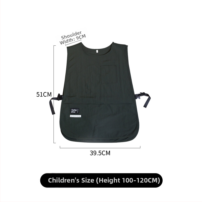 Köögirätik - varrukateta, mustusevastane, veekindel kangas, Korea stiil