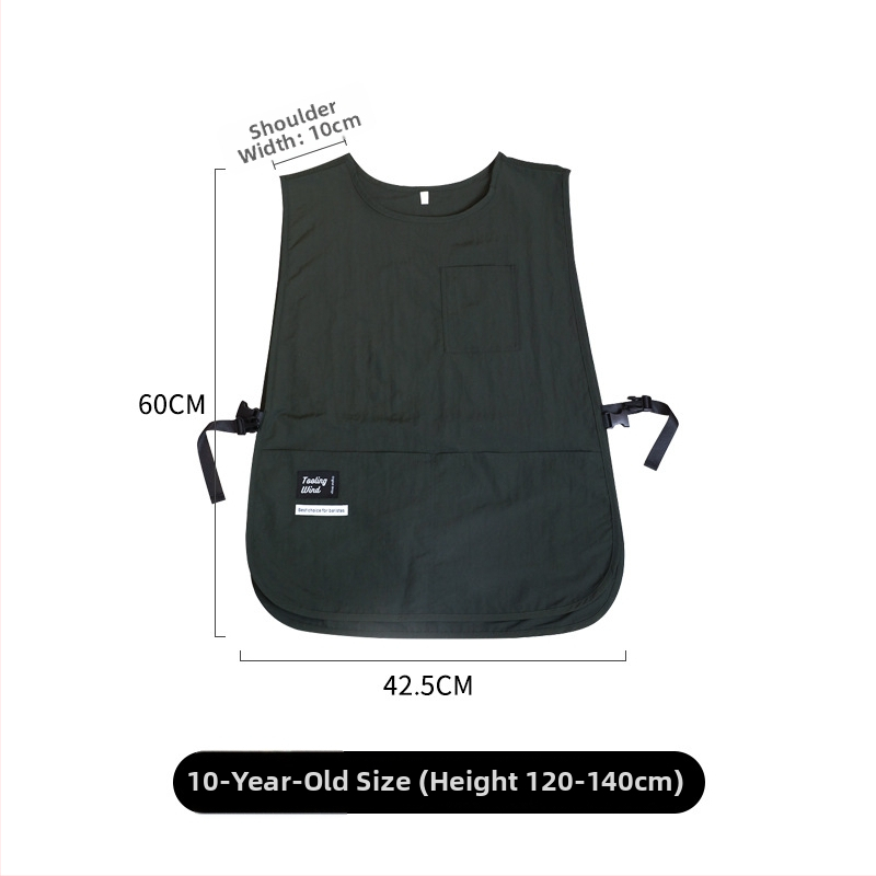 Köögirätik - varrukateta, mustusevastane, veekindel kangas, Korea stiil