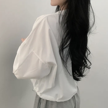 Късо дамско полиестерово бейзболно яке с цип, яка с ревер, регулярни ръкави, едноцветен дизайн, колаж панели, японски и корейски ежедневен стил, лятна колекция 2024