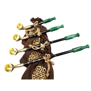 Veca tabakas pīpe ar latūnas trauku un agat rokturi, kompakta