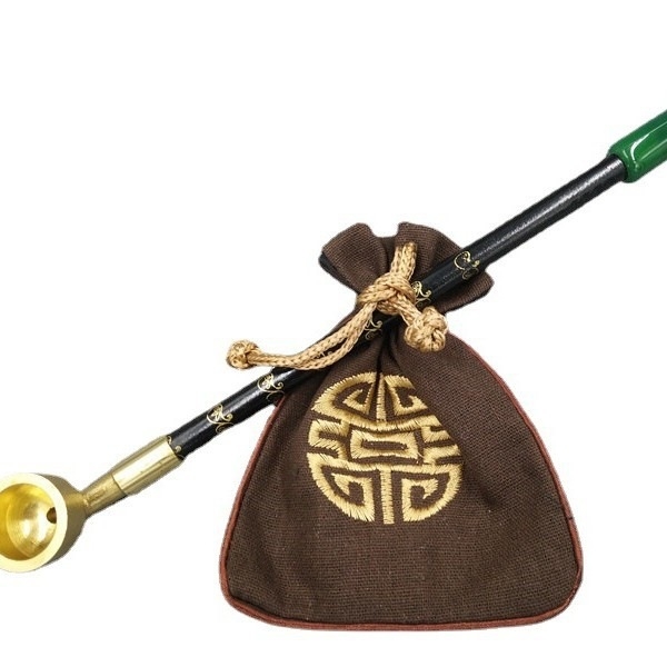 Veca tabakas pīpe ar latūnas trauku un agat rokturi, kompakta