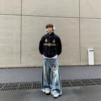 Basebalové sako s golierom s klopou, jednosedové zapínanie, tenká látka, dlhé rukávy, jar a jeseň