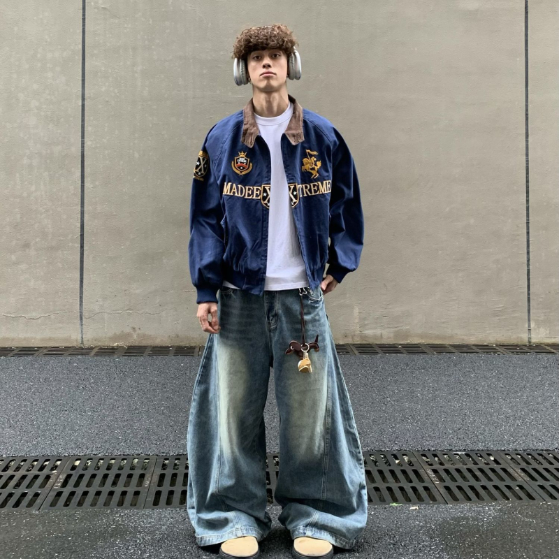 Basebalové sako s golierom s klopou, jednosedové zapínanie, tenká látka, dlhé rukávy, jar a jeseň