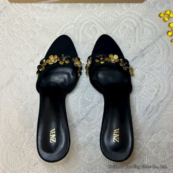 Sieviešu romiešu sandales ar ļoti šauru papēdi virs 8 cm, atvērts purns, aizmugurējais siksniņa; augšējais un iekšējais materiāls: Super fiber; zole: PU; stils: korejiešu versija; sezona: vasara 2025