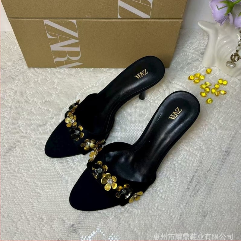 Sieviešu romiešu sandales ar ļoti šauru papēdi virs 8 cm, atvērts purns, aizmugurējais siksniņa; augšējais un iekšējais materiāls: Super fiber; zole: PU; stils: korejiešu versija; sezona: vasara 2025