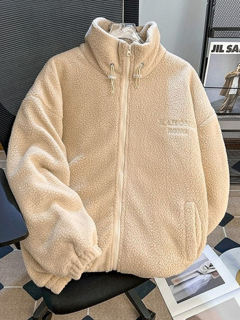 Flis jakna s visokim stojećim ovratnikom, unisex, zima, udobna i topla