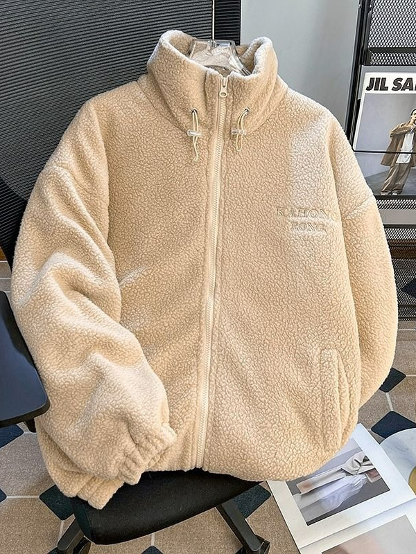 Flis jakna s visokim stojećim ovratnikom, unisex, zima, udobna i topla